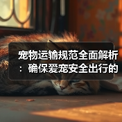 宠物运输规范全面解析:确保爱宠安全出行的最佳指南(图4) 宠物运输规范全面解析:确保爱宠安全出行的最佳指南(图4)