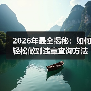 2026年最全揭秘:如何轻松做到违章查询方法的实操指南(图2) 2026年最全揭秘:如何轻松做到违章查询方法的实操指南(图2)