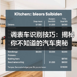 调表车识别技巧:揭秘你不知道的汽车奥秘(图1) 调表车识别技巧:揭秘你不知道的汽车奥秘(图1)
