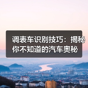 调表车识别技巧:揭秘你不知道的汽车奥秘(图2) 调表车识别技巧:揭秘你不知道的汽车奥秘(图2)